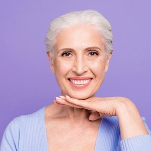 a closeup of a smile with dentures
